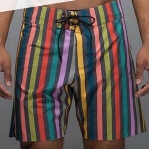 Lululemon Current State Short *9" size 32 Striped Swim‎ Trunks Beach Pool
